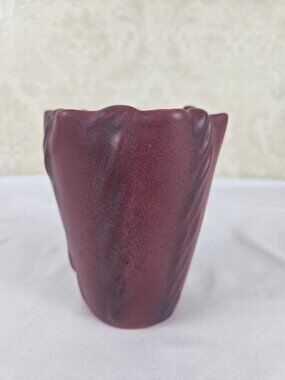 Artist Signed Van Briggle Persian Rose Vase Speckled Mulberry Matte Finish